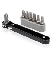 Mini Ratcheting Offset Screwdriver and Bit Set, Pocket Size Close-Q Neiko 03044A