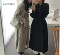 在飛比找Yahoo!奇摩拍賣優惠-CARDI 女裝 正韓 流 休閒排釦風衣 風衣 排釦 風衣外