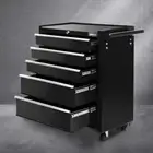 5 Drawers Mechanic Toolbox Trolley Garage Tools Storage Heavy Duty Organiser