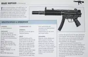 Heckler & Koch MP5 Submachine Gun Picture Out of Print Spec Sheet Article