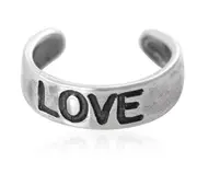 Sterling Silver Love Toe Ring