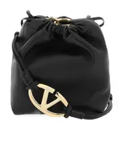 Valentino VLogo Pouf Drawstring Mini Bucket Bag One size black