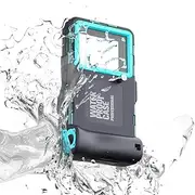 [Hisekaai] Diving Case for Multiple Smartphones, 15m Waterproof, suitable for Samsung, 14 Apple 13 phone case, Huawei Xiaomi (Black Blue)