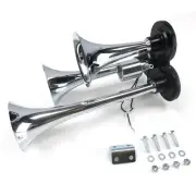 Chrome Tri-Tone Train Air Horn wi/ 12 volt Solenoid Valve Assembly Best Prices (for: Jaguar)