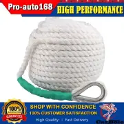 1/2"x200' Twisted Three Strand Nylon Anchor Rope Braided Boat Line With Thimble