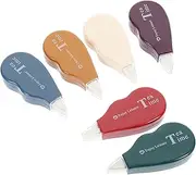 HOODANCOS 6Pcs Portable Correction Tape Double Headed Tape for School Supplies Cute Stationary for Students Quick Error Fixing Easy to Use No Drying