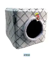 Pet One P1-47850 Cubby Cat Cube 35cm Grey Check