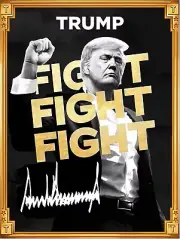 $TRUMP CRYPTO MEME REPLICA FRIDGE MAGNET (NOT THE CRYPTO COIN) 4.75" X 3.5"