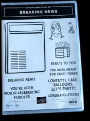 Stampin' Up! BREAKING NEWS (10) Stamps Set, New/Mixed Themes-Congrats+++