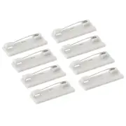 50Pcs Safety Bar Pins 40mm Brooch Clasp Pin Backs for ID Badges, Gray