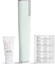 DERMAFLASH LUXE+ Sonic Dermaplaning Tool for Face Peach Fuzz Removal, Anti-Aging & Exfoliation, Seafoam