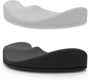 Flohayo 2PCS Ergonomic Gliding Wrist Rest Support, Modern Black Silicone Memory Foam Palm Rest Pad, Pressure Reduction, Gaming & Coding