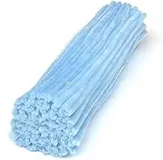 100 Pieces Pipe Cleaners Chenille Stem, Pastel Candy Color Pipe Cleaners Set for Pipe Cleaners DIY Arts Crafts Decorations, Chenille Stems Pipe Cleaners (Blue)