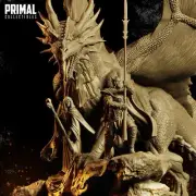 Brothers and Dragon Diorama | Display Scale | TTRPG D&D Miniature | Primal Colle