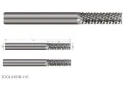 MICRO 100 1/2" Diam, 1” LOC, Solid Carbide Diamond-Pattern Router Bit Onsrud