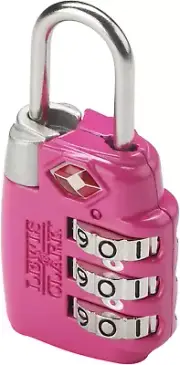 Travel Sentry Large 3Dial Combo Lock, Pink, One Size