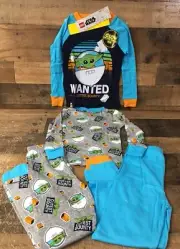 Toddler Boys 4T 4pc Star Wars Baby Yoda 2 Pajama Sets GLOW IN THE DARK NWT READ