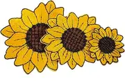 SEWACC 3pcs Sunflower Embroidery Applique Decorative Patches for Clothing DIY Comfortable Touch Easy Sewing for Bags Crafts and Fashionable Outfits