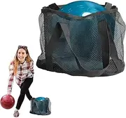 Bowling Mesh Bag,Mesh Tote Bag Bowling Ball Holder with Handle - Anti-Scratch Pocket Sport Storage Holder Pouch for Outdoor Women, Men