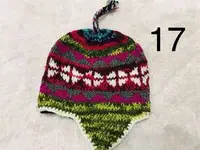 在飛比找旋轉拍賣優惠-尼泊爾 手工編織羊毛帽 毛線帽 編織帽 彩色 遮耳帽 護耳帽