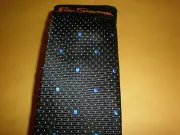 BEN SHERMAN BLACK BLUE WHITE SLIM TIE NEW WITH TAG