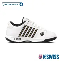 在飛比找Yahoo奇摩購物中心優惠-K-SWISS Eadall WP防水老爹鞋-男-白/黑/金