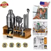 15-Piece Cocktail Shaker Set with Stylish Stand – Ultimate Bartender Kit