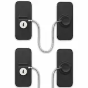 2 Pack Mini Fridge Locks for Kids No Drill Refrigerator Locks, Child Safety Locks for Cabinets Drawer Locks Freezer Lock Kids Proofing (Black)