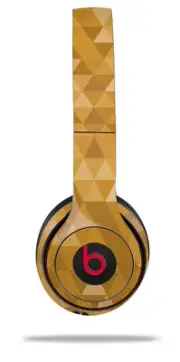 Skin Wrap for Beats Solo Wireless 2 3 4 Triangle Mosaic Orange SKIN ONLY