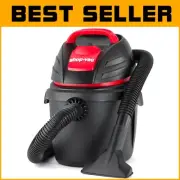Compact 2.5 Gallon Portable Wet/Dry Vacuum with HEPA Filter for Easy Cleanup