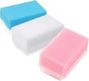 Ipetboom Baby Bath Brush Comb Set Newborn Bathing Tools Cradle Cap Comb Sensory Brush for Baby Body Scrubbing