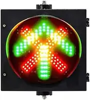 One Unit Traffic Light Brake Light 200/300mm Red Cross Green Arrow Traffic Light 12V/24V/220V Available Red And Green Signal Light 2 In 1 Suitable For Boat Bridge Road Rails(300mm,220