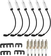 SP1036 12Pcs Spark Plug and Spark Plug Wire Kit Replacement for Chevrolet Silverado 1500 V6 4.3L 2014-2020 Replacement for GMC Sierra 1500 V6 4.3L 2014-2020