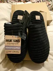 Muk Luks slippers Slip On Black Women's Size 8