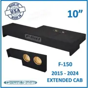 2015-2024 Extended Cab 10" Dual Speaker Box Subwoofer Enclosure Sub Box