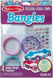 Melissa & Doug 2209 Design-Your-Own Bangles Bracelet-Making Set (Makes 4 Bangles),Red