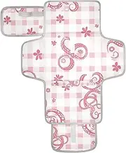 Reusable wipeable Changing pad with Tissue Pocket Portable Diaper Changing pad Lightweight & Foldable Changing Station
