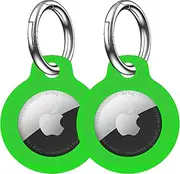 2 Pack Glow Airtag Holder - Airtag Keychain - Air Tag Holder - Airtag Case - Apple Airtag Holder Keychain - Air Tag Case - Airtag Holder for Kids - Air Tag Key Chain - Airtag Dog Cat Collar Holders