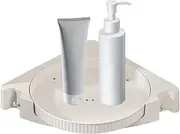 Nybhyjka Adhesive Corner Shower Shelf - 360-degree Rotating Makeup Storage Tray | No Punch Wall Mounted Storage Seasonings Rack For Dorm