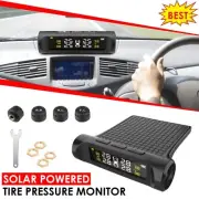 Solar Wireless TPMS Car Tire Tyre Pressure Monitor Monitoring System - 4 Sensors