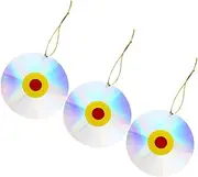 CIMAXIC Garden Yard Decorative Bird Scare Discs 3 Pack Reflective Discs for Birds Wind Twisting Discs to Scare Birds Bird Deterrents Bird Rod