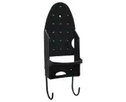 Ironing Board Holder, Electric Iron Wall Mount, Ironing Board Storage Organizer, Over Door Ironing Basket Or Wall Mount In Laundry Room [Black]