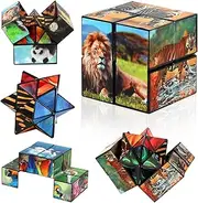 Animal Cube Magic Cube, Infinity Cube, Anti-Stress Cube IQ Puzzle, Infinity Cube Fidget Toy, Magic Cube, Magic Cube Games, Gift Ideas from 6 7 8 9 10 11 Years Boys Girls