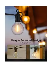 ✅ Outdoor String Lights 60 Feet G40 Globe Patio Lights with 32 Edison Shatterp