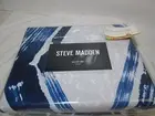 New Steve Madden NETTY Twin Duvet Cover and Sham Set ~ Indigo Navy & White NIP