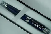Cross Sheaffer 300 Metallic Midnight Blue with Polished Appointments Medium Ballpoint Pen, A Great Christmas, Wedding, Birthday, Anniversary and Promotion Gift.