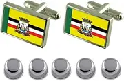 [Select Gifts] Shirt Dress Studs Birigui City Sao Paulo State Flag Cufflinks