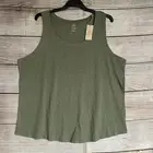 Best & Less Organic Cotton Singlet Top ~ Size 22 Women's ~ Khaki, Favourites