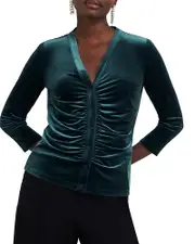 Hobbs London Velvet Hattie Top