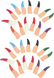 Amosfun 28pcs Fake Finger for Halloween Party for Witches Zombies Ghouls Goblins Comfortable Fit Glowing The Dark Costume Accessories